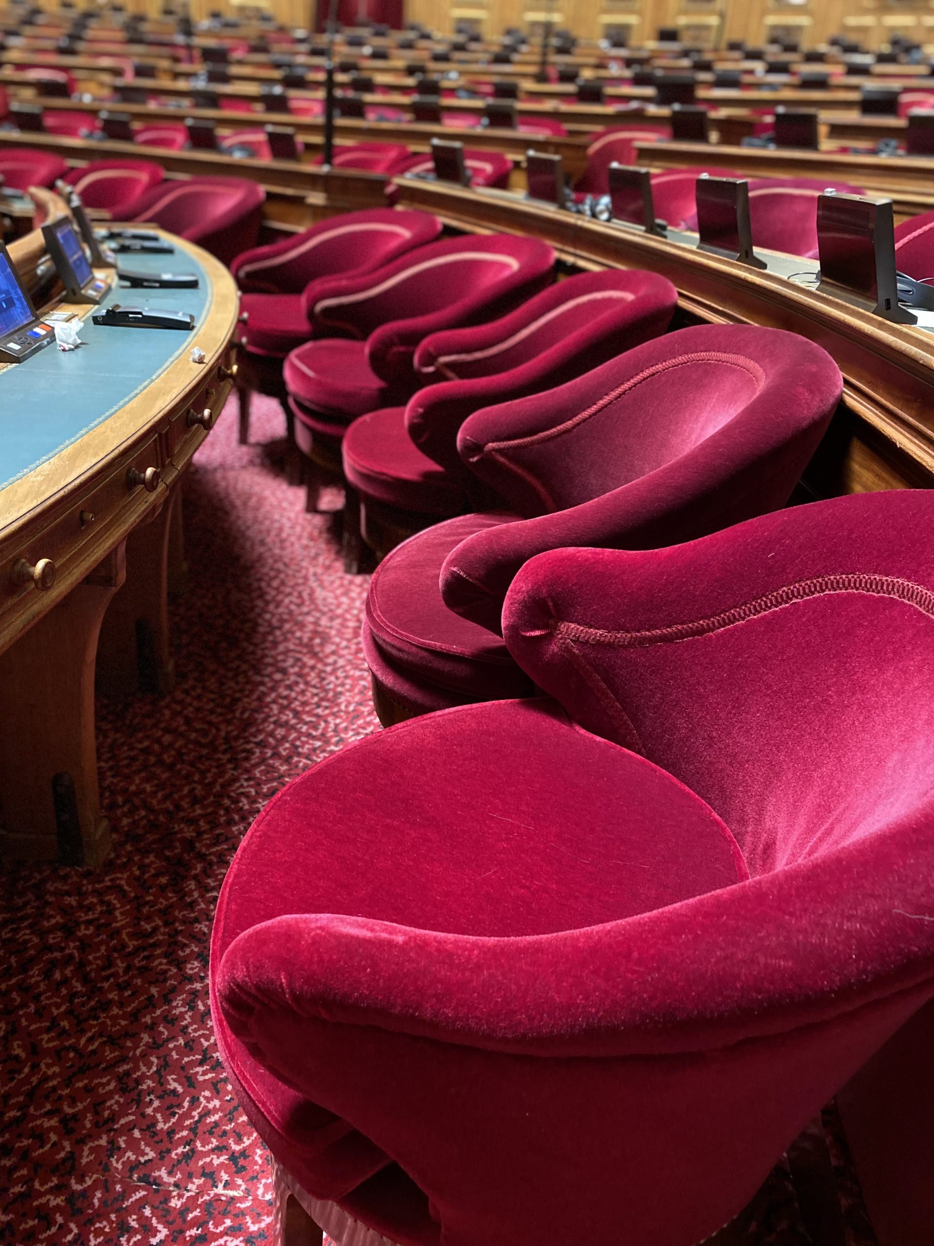 Dans l'hémicycle du Sénat